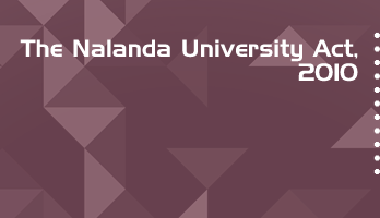 The Nalanda University Act 2010 Bare Act PDF Download 2