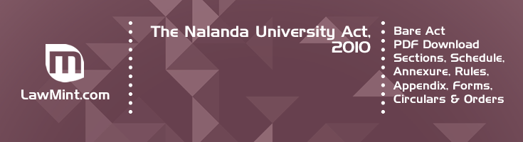 The Nalanda University Act 2010 Bare Act PDF Download 2