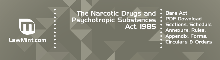 The Narcotic Drugs and Psychotropic Substances Act 1985 Bare Act PDF Download 2