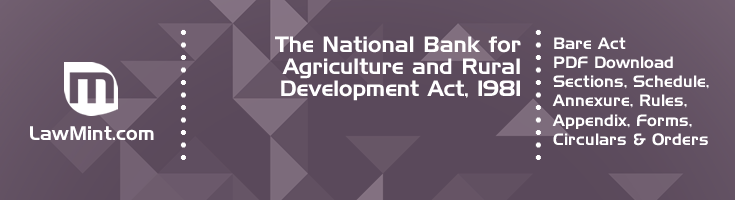 The National Bank for Agriculture and Rural Development Act 1981 Bare Act PDF Download 2