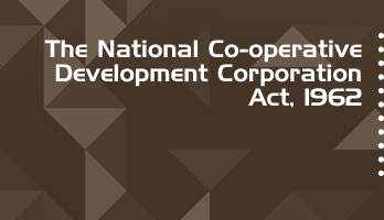 The National Co operative Development Corporation Act 1962 Bare Act PDF Download 2