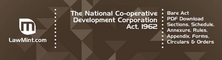 The National Co operative Development Corporation Act 1962 Bare Act PDF Download 2