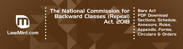 The National Commission for Backward Classes Repeal Act 2018 Bare Act PDF Download 2