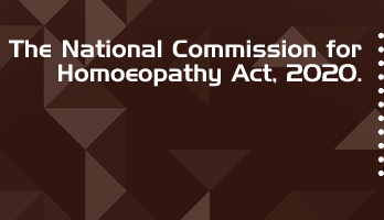 The National Commission for Homoeopathy Act 2020 Bare Act PDF Download 2