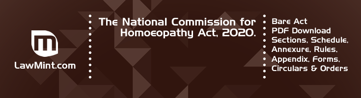 The National Commission for Homoeopathy Act 2020 Bare Act PDF Download 2