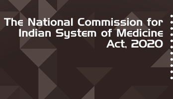 The National Commission for Indian System of Medicine Act 2020 Bare Act PDF Download 2