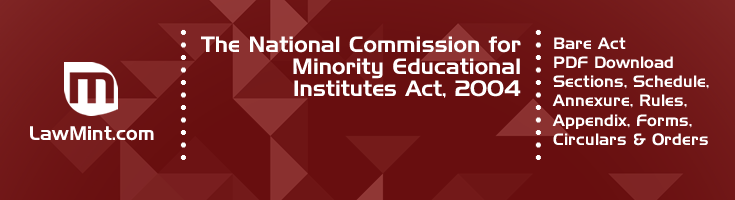 The National Commission for Minority Educational Institutes Act 2004 Bare Act PDF Download 2