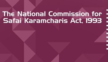 The National Commission for Safai Karamcharis Act 1993 Bare Act PDF Download 2