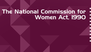 The National Commission for Women Act 1990 Bare Act PDF Download 2