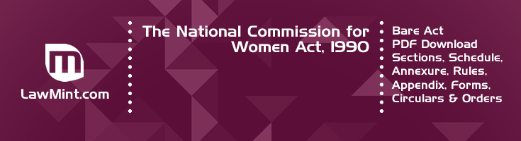 The National Commission for Women Act 1990 Bare Act PDF Download 2