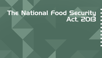 The National Food Security Act 2013 Bare Act PDF Download 2