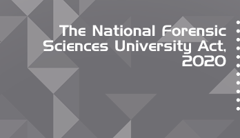 The National Forensic Sciences University Act 2020 Bare Act PDF Download 2