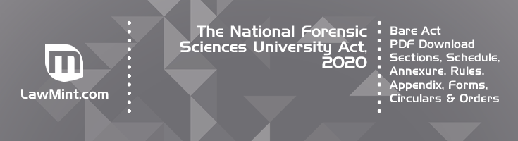 The National Forensic Sciences University Act 2020 Bare Act PDF Download 2