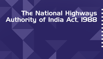 The National Highways Authority of India Act 1988 Bare Act PDF Download 2