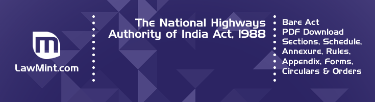 The National Highways Authority of India Act 1988 Bare Act PDF Download 2