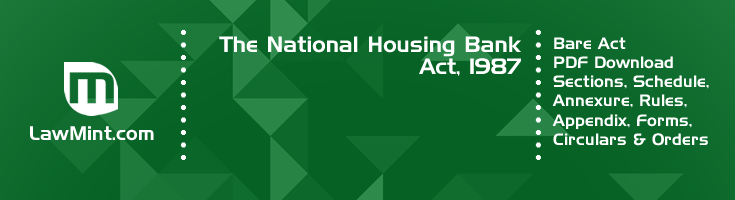 The National Housing Bank Act 1987 Bare Act PDF Download 2