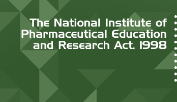 The National Institute of Pharmaceutical Education and Research Act 1998 Bare Act PDF Download 2