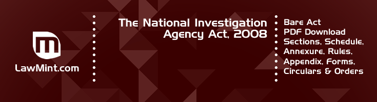 The National Investigation Agency Act 2008 Bare Act PDF Download 2