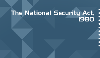 The National Security Act 1980 Bare Act PDF Download 2