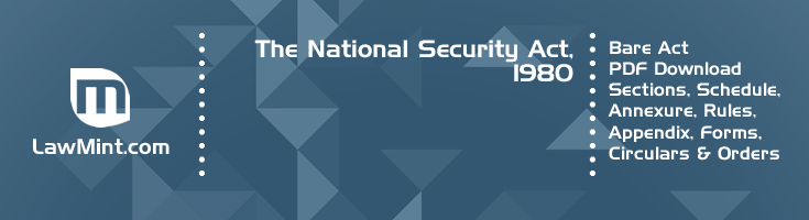 The National Security Act 1980 Bare Act PDF Download 2