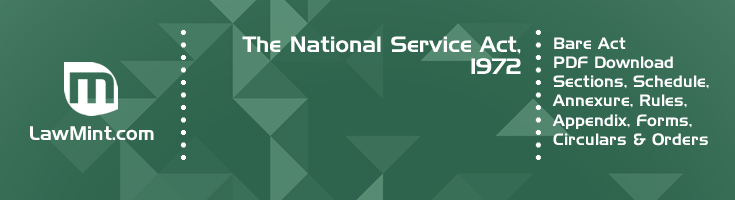 The National Service Act 1972 Bare Act PDF Download 2