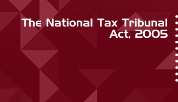 The National Tax Tribunal Act 2005 Bare Act PDF Download 2