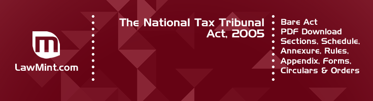 The National Tax Tribunal Act 2005 Bare Act PDF Download 2