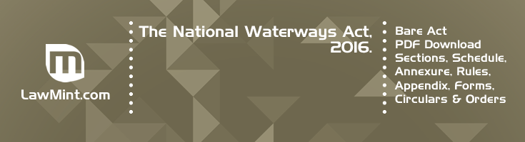 The National Waterways Act 2016 Bare Act PDF Download 2