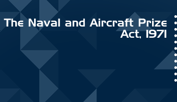 The Naval and Aircraft Prize Act 1971 Bare Act PDF Download 2