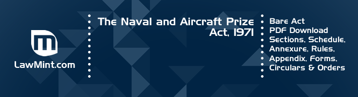 The Naval and Aircraft Prize Act 1971 Bare Act PDF Download 2