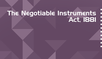 The Negotiable Instruments Act 1881 Bare Act PDF Download 2