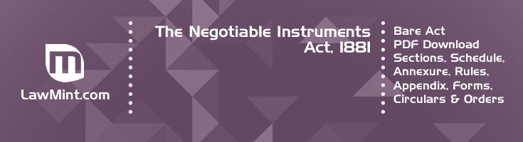 The Negotiable Instruments Act 1881 Bare Act PDF Download 2