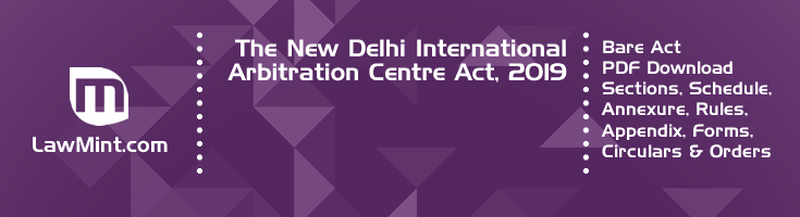 The New Delhi International Arbitration Centre Act 2019 Bare Act PDF Download 2