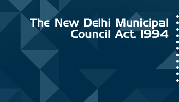 The New Delhi Municipal Council Act 1994 Bare Act PDF Download 2