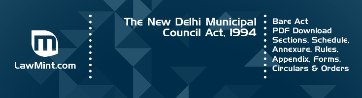 The New Delhi Municipal Council Act 1994 Bare Act PDF Download 2