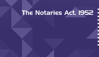 The Notaries Act 1952 Bare Act PDF Download 2