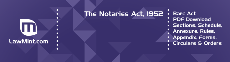 The Notaries Act 1952 Bare Act PDF Download 2