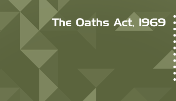 The Oaths Act 1969 Bare Act PDF Download 2