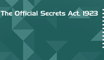 The Official Secrets Act 1923 Bare Act PDF Download 2