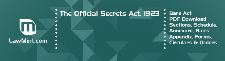 The Official Secrets Act 1923 Bare Act PDF Download 2