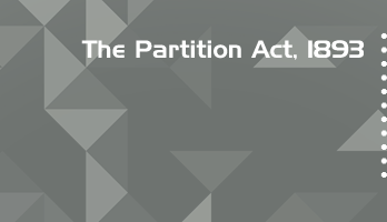 The Partition Act 1893 Bare Act PDF Download 2