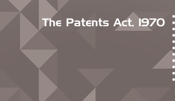 The Patents Act 1970 Bare Act PDF Download 2