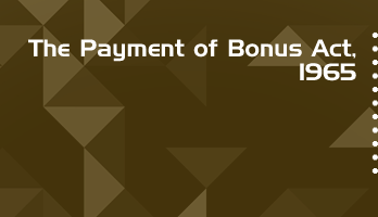 The Payment of Bonus Act 1965 Bare Act PDF Download 2