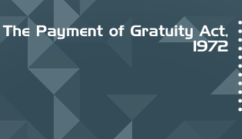 The Payment of Gratuity Act 1972 Bare Act PDF Download 2