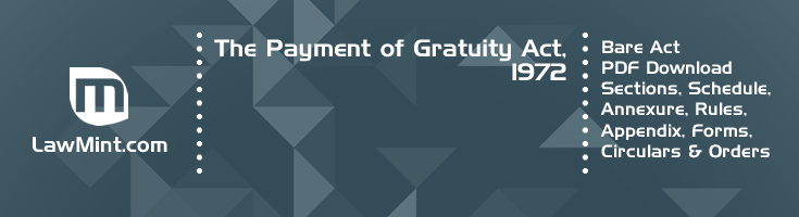 The Payment of Gratuity Act 1972 Bare Act PDF Download 2