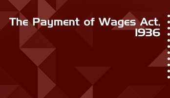 The Payment of Wages Act 1936 Bare Act PDF Download 2