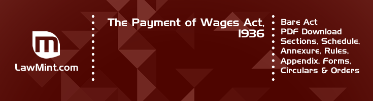 The Payment of Wages Act 1936 Bare Act PDF Download 2