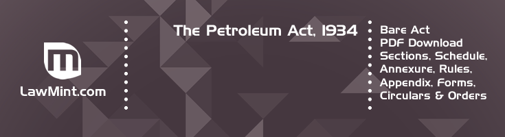 The Petroleum Act 1934 Bare Act PDF Download 2