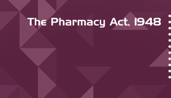 The Pharmacy Act 1948 Bare Act PDF Download 2