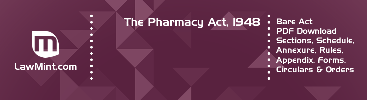 The Pharmacy Act 1948 Bare Act PDF Download 2
